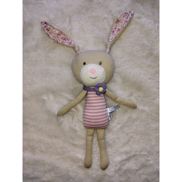 peanut shell Other - peanutshell peanut shell plush KNIT BUNNY RABBIT STRIPES baby lovey stuffed 16"